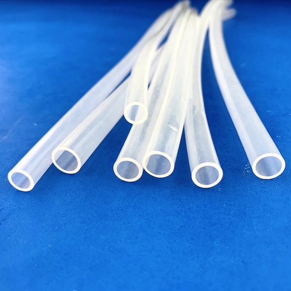 Clear and transparent medical grade silicone tubes