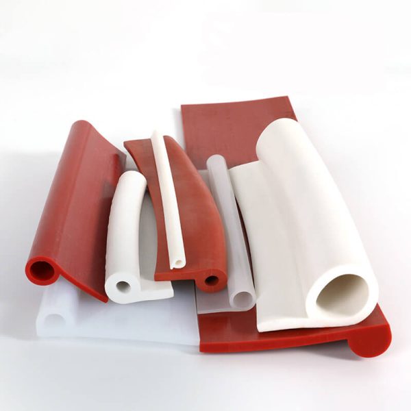 Brown and white silicone strips of U,D,E,P shape