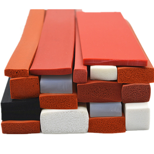 Various sizes and colors of silicone foam sheets, stripes, hoses and gaskets produced by Tenchy