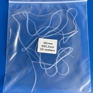 Small diameter silicone tubing package with specifications