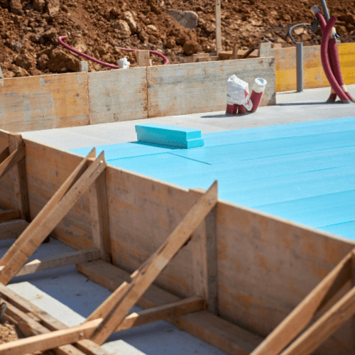 Silicone foam used in construction for thermal insulation